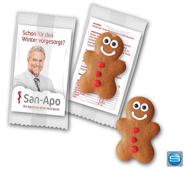 Lebkuchenmännchen mit Ihrer Werbeanbringung