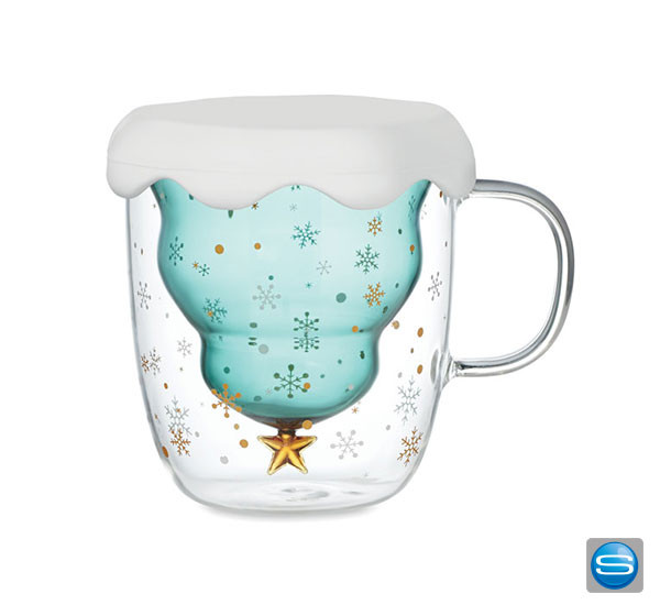 Doppelwandiger Weihachtsvecher als Kundengeschenk