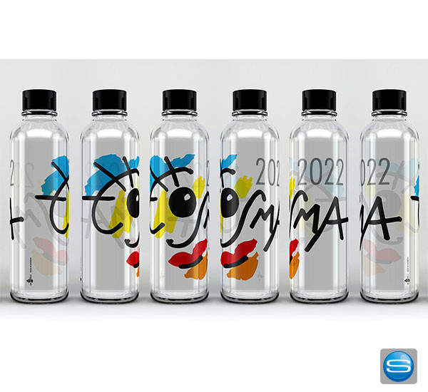 Glasflasche "made in Germany" mit individueller Gestaltung