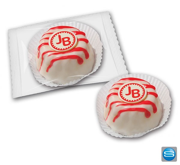 Werbekuchen Guglhupf mit bedrucktem Schokoladenlogo