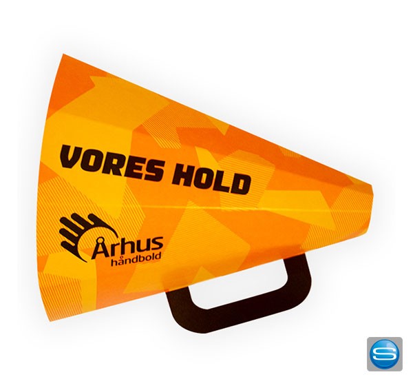 Megaphone aus Karton mit rundum Druck