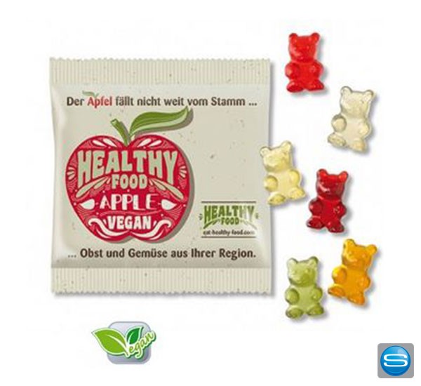 Vegane XXL-Gummibärchen im bedruckbaren Werbetütchen
