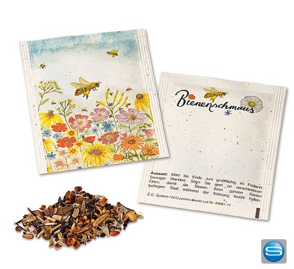 Bienenblumen in Veggie Tüte als Werbeartikel
