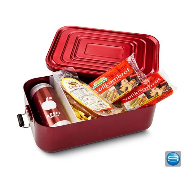 Lunchbox mit Snack als Werbegeschenk gravierbar