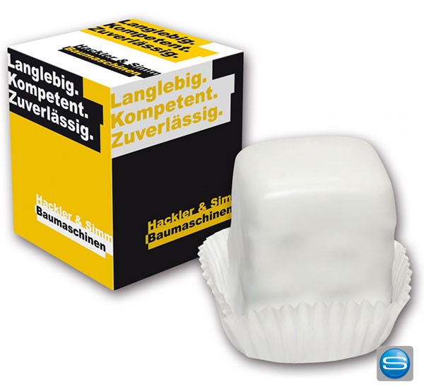 Petit Four individuell mit Ihrer Werbung gestalten