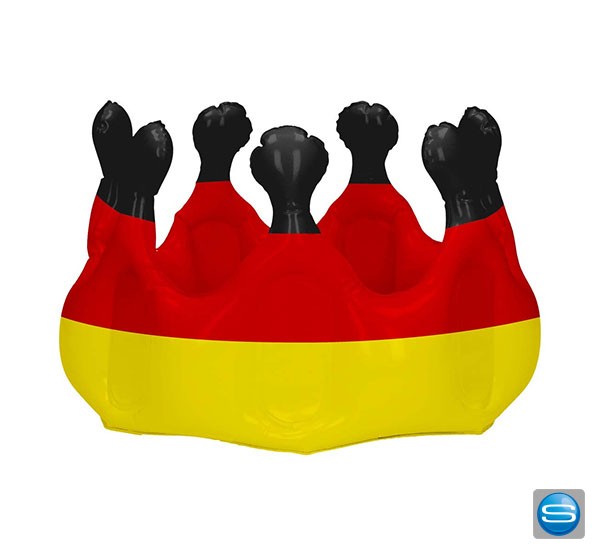 Aufblasbare Krone in Deutschland Farben individuell bedruckbar