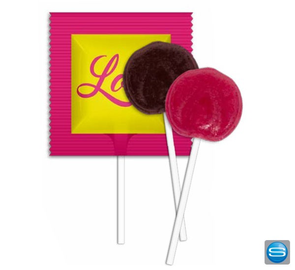 Flach-Lollies mit Logodruck