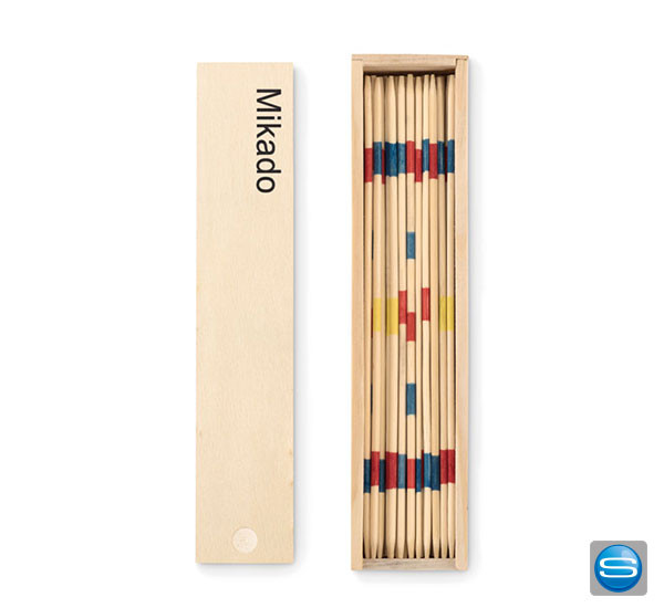 Mikado aus Holz mit Ihrem Firmenslogan