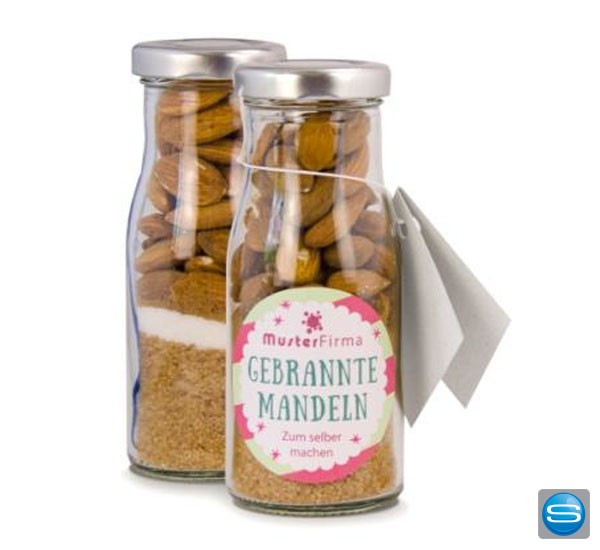 Gebrannte Mandeln zum Selbermachen als Werbegeschenk bedrucken