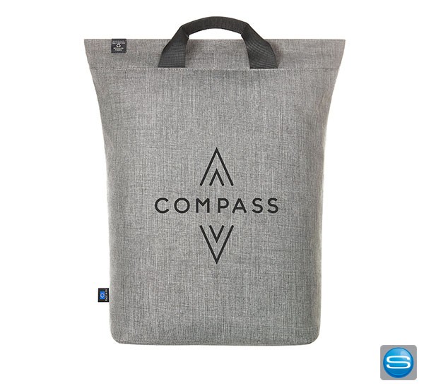 RPET Laptop-Rucksack von Halfar mit Werbedruck