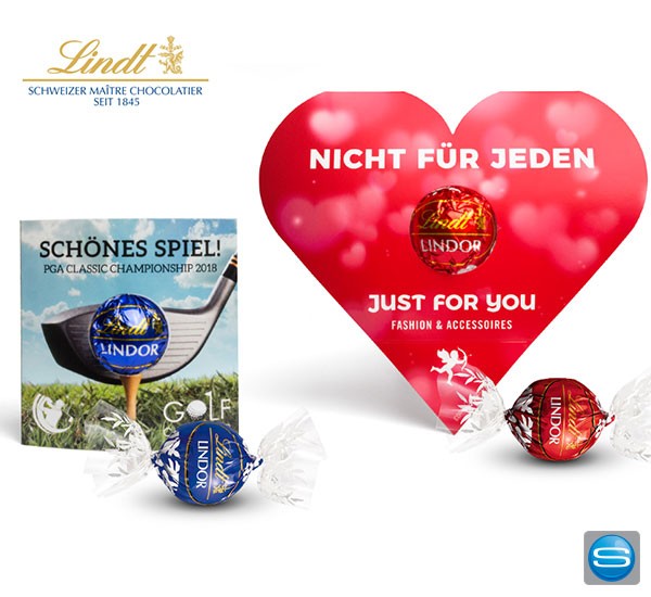 Lindor Schokokugeln mit eigenem Logo