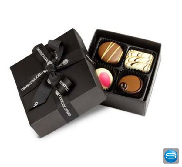 4 handgefertigte Pralinen als kleine Aufmerksamkeit für Ihre Kunden