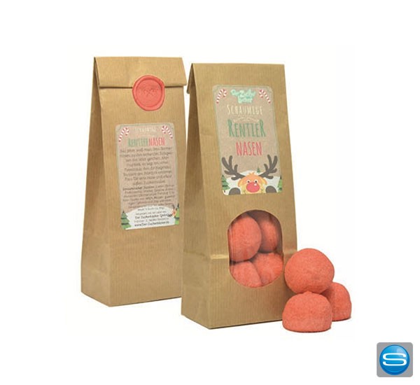 Mini Winter Wundertüten mit Marshmallows als Weihnachtsgeschenk