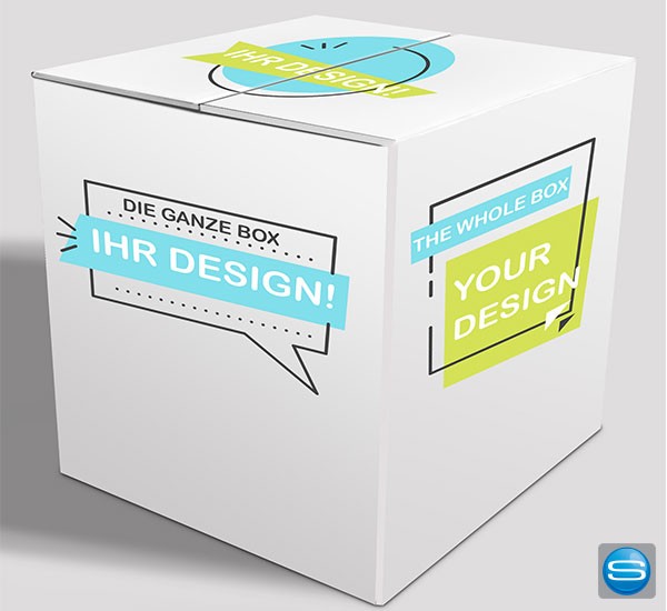 Sitzwürfel aus Karton - individuell bedruckbar