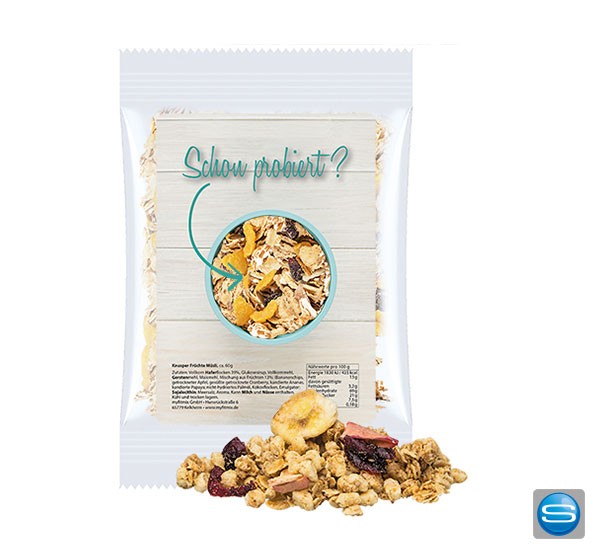 Müsli verschiedene Sorten als Giveaway