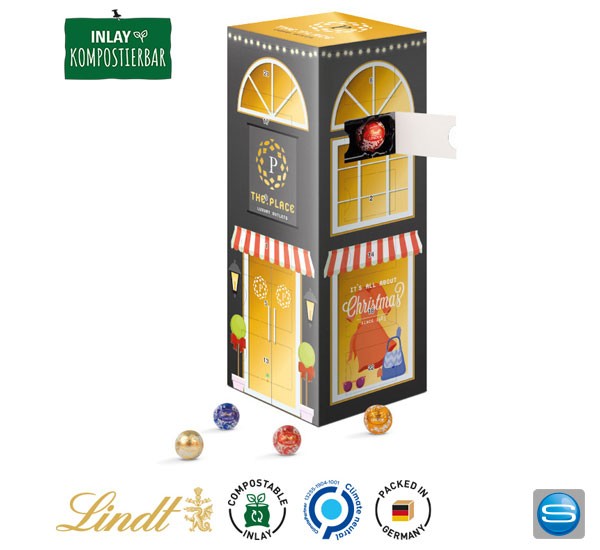 Lindt Tower Adventskalender mit Ihrem Wunschmotiv bedrucken