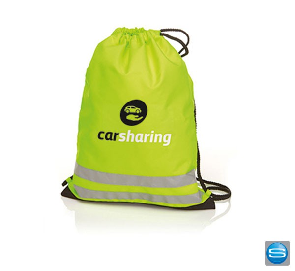 Reflektierender Zugbeutel mit Bedruckung