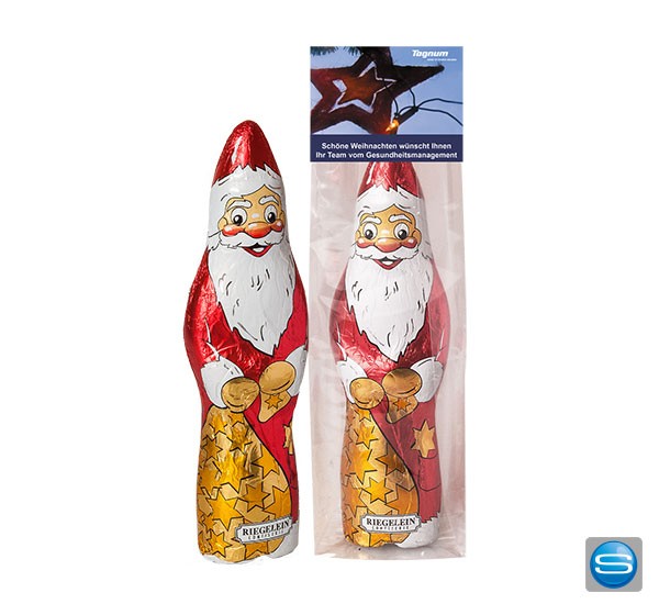 Schoko-Weihnachtsmann als Weihnachts-Giveaway