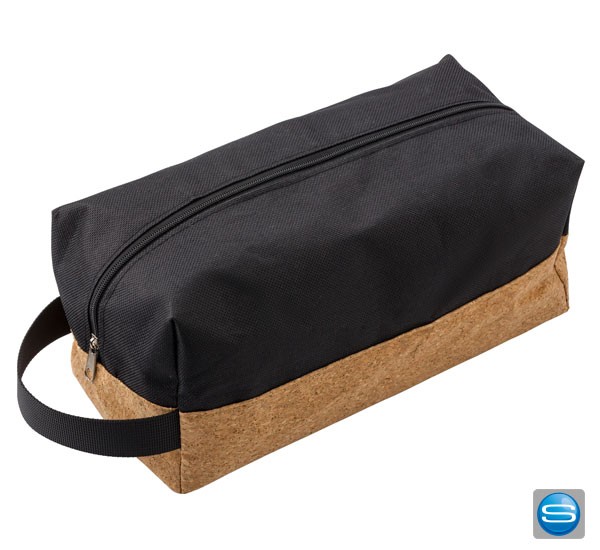 Kulturtasche mit Kork-Detail als Give Away