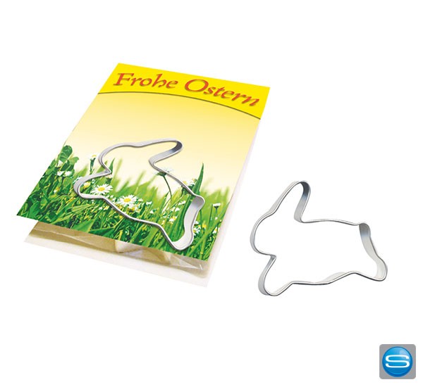 Osterhasen-Förmchen in Klappkarte