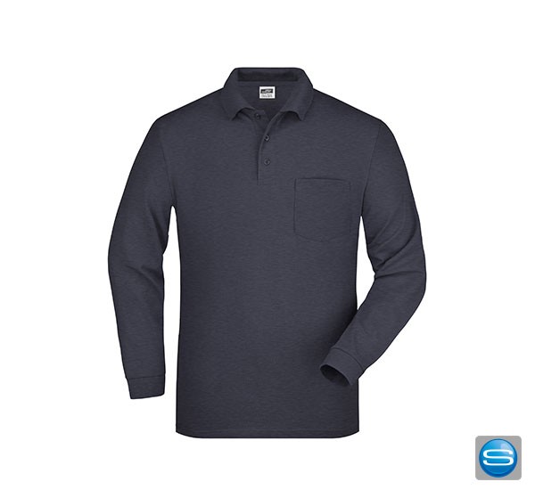 Langarm Poloshirt für Herren als textiler Werbeträger