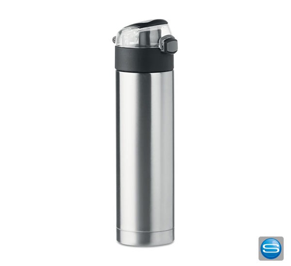 Doppelwandige Edelstahltrinkflasche als Give Away mit Logodruck