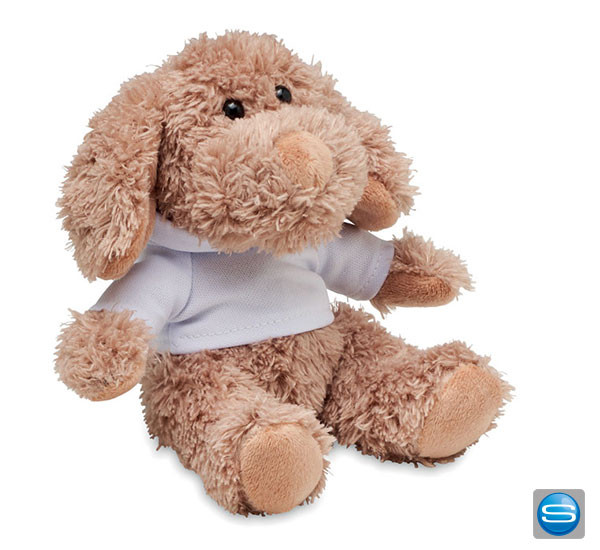 Plüsch-Hund mit Ihrem Logo bedruckt