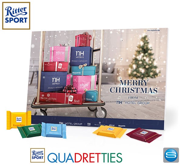 Ritter Sport Weihnachtskalender individuell bedruckt