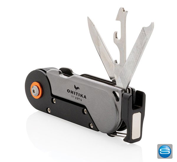 Multitool mit acht Funktionen als Werbeträger mit Logo bedrucken