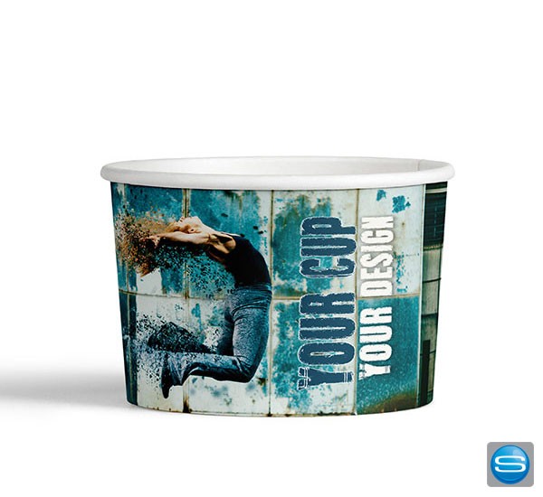 Eiscreme-Becher mit Logo bedrucken