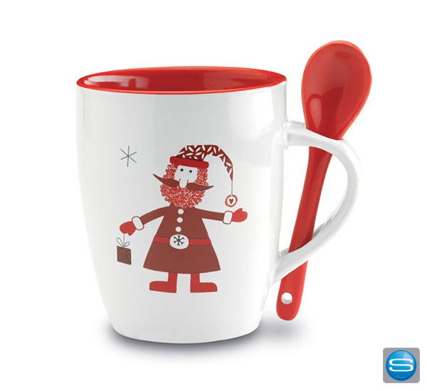 Teebecher aus Keramik mit Nikolausdruck als Weihnachtsgeschenk