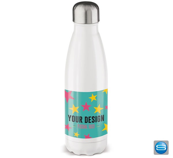 500ml Trinkflasche swing als Give Away mit Sublimation bedruckt
