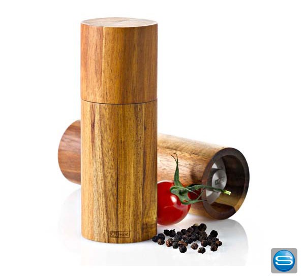 AdHoc Holz Pfeffer- & Salzmühle als Werbeträger