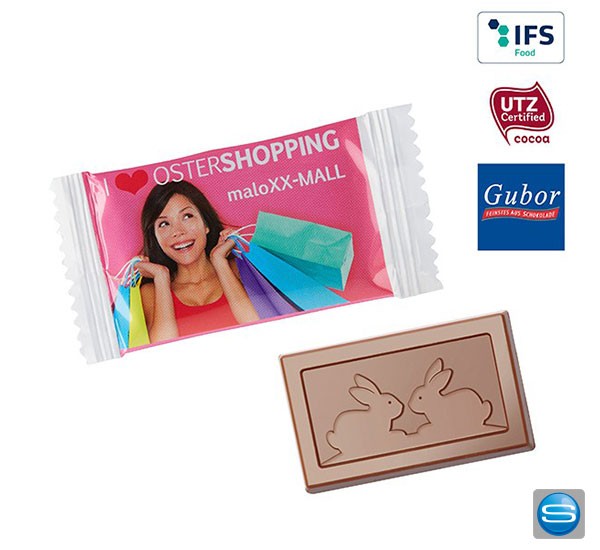MIDI-Oster-Schoko-Täfelchen mit Ihrem Logo bedrucken