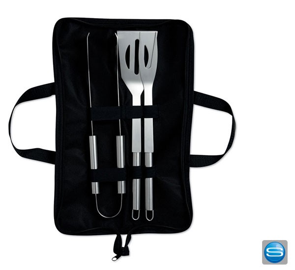 3-teiliges BBQ-Set mit Ihrer Gravur