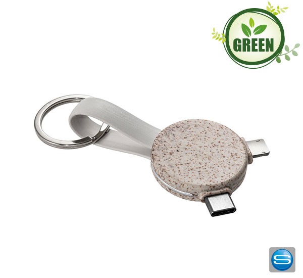 Weizenstroh 3in1 Ladekabel als Werbeträger