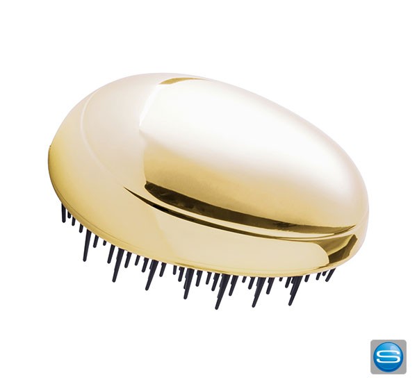 Haarbürste mit Metallic-Lackierung als Werbemittel