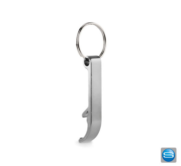 Veredelbarer Schlüsselring mit Kapselheber als Werbegeschenk