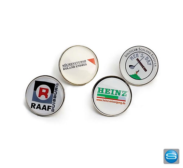 Ballmarker aus Metall als Werbegeschenk veredeln
