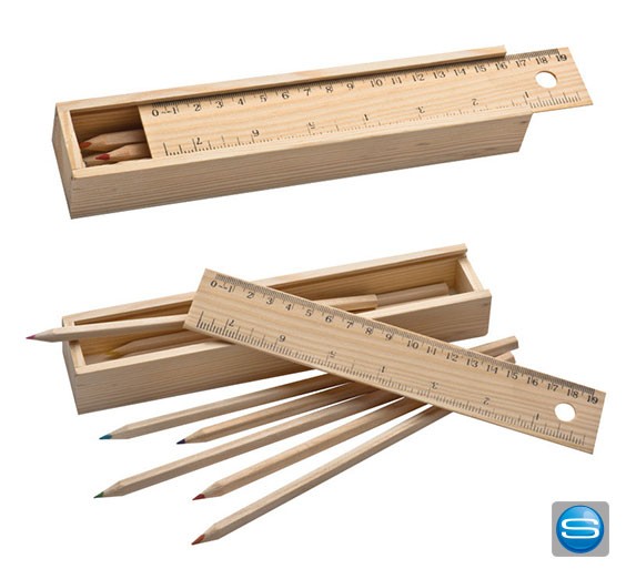 Stiftebox mit Lineal als Deckel bedrucken lassen