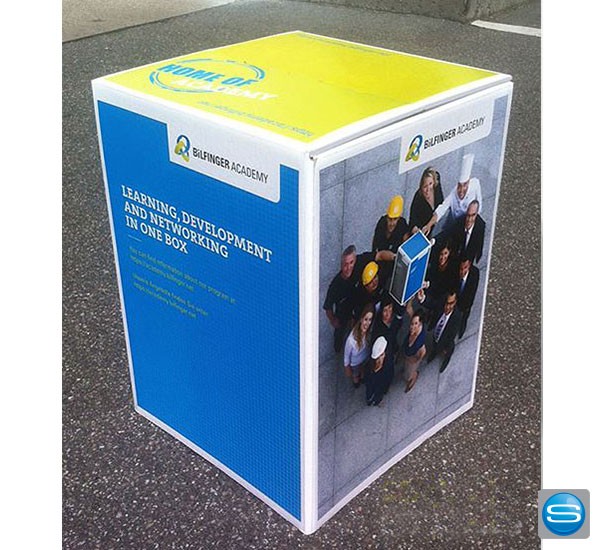 Karton Hocker mit Ihrer Werbung bedrucken