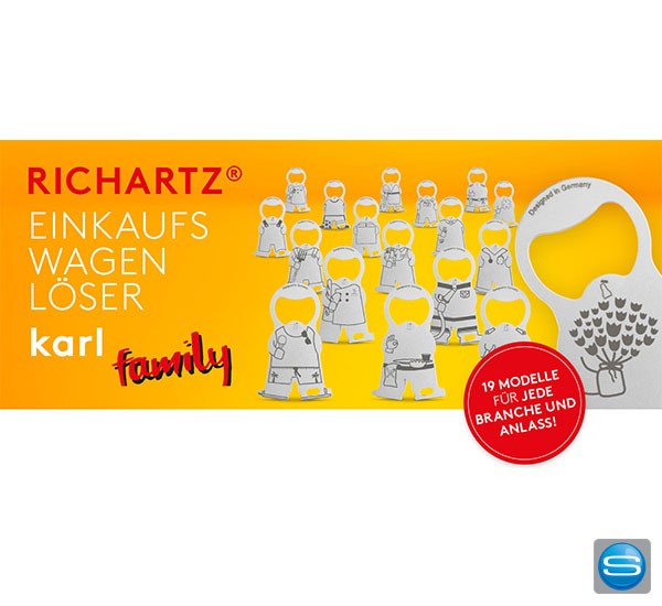 RICHARTZ Einkaufswagenlöser Karl Family mit Ihrem Logo gravieren
