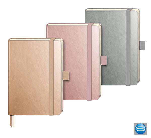 Kompagnon-Notizbuch in "Metallic" mit Ihrer Werbung bedruckt