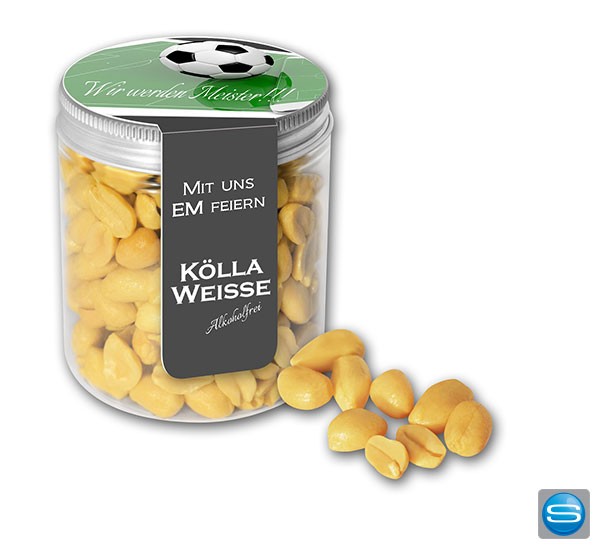 Leckere Erdnüsse in der Dose als Werbeartikel