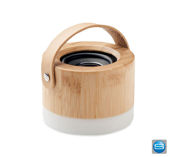 Wireless Lautsprecher aus Bambus mit Ihrem Logo
