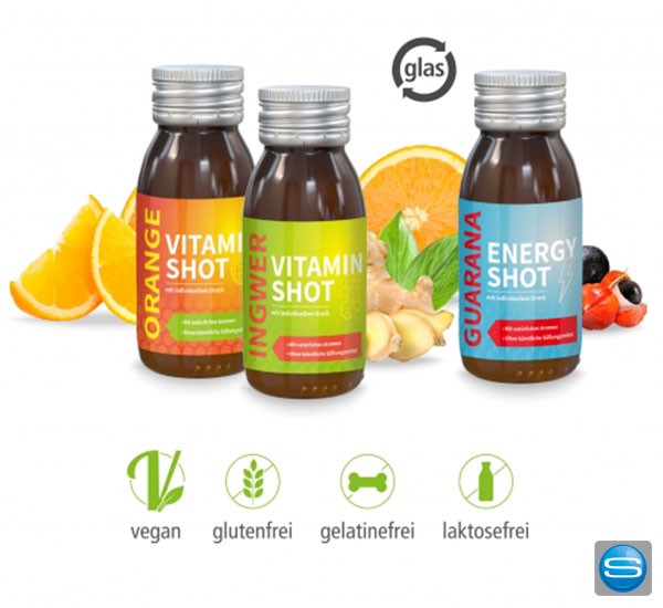Vitamin oder Energy Shots mit eigenem Logodruck