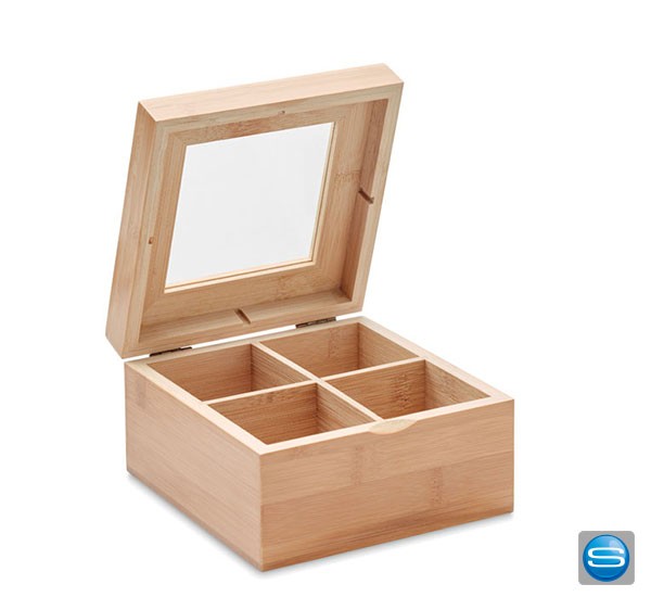 Teebox aus Bambus mit eigenem Logo veredeln