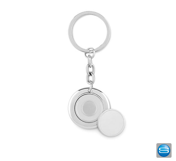 Schlüsselring mit Einkaufswagenchip als Streuartikel