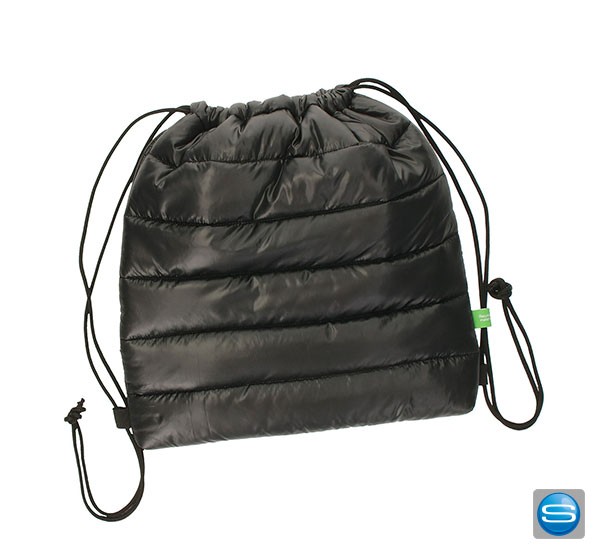 Turnbeutel in gesteppter Daunenoptik individuell bedruckbar