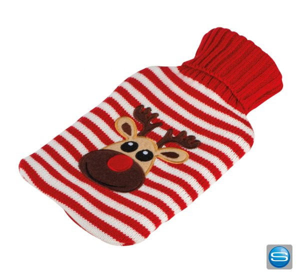 Weihnachtswärmflasche mit Firmenlogo bedrucken